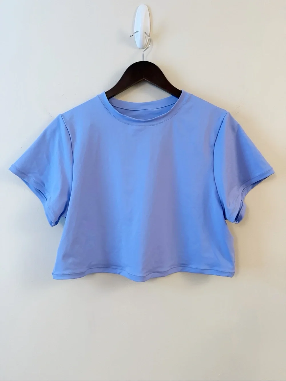 SKIMS Recycled Swim T-Shirt Tee Top Perwinkle Stretch Cropped Coverup 3X
